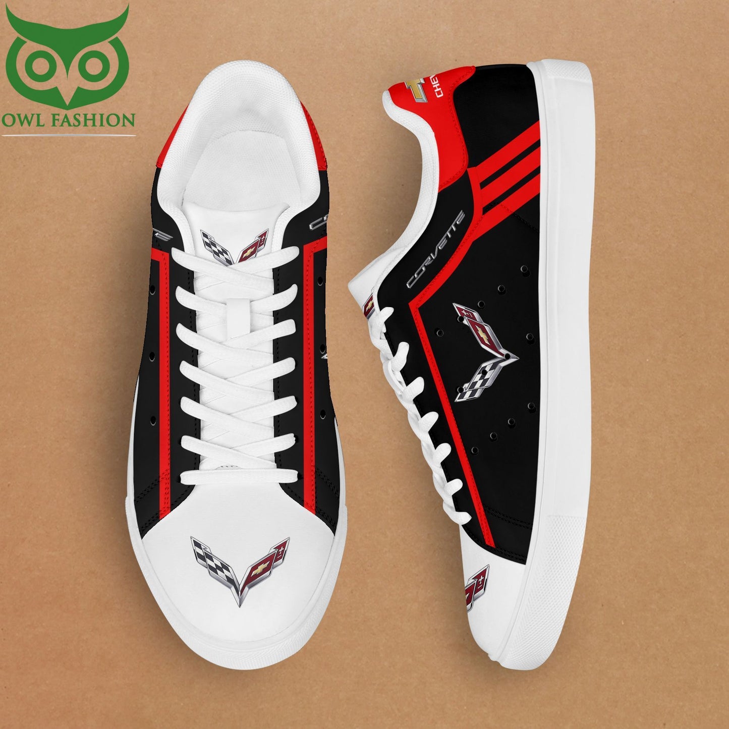 Ideafootwear Chevrolet Corvette Skate Stan Shoes Sneakes For Men And Women
