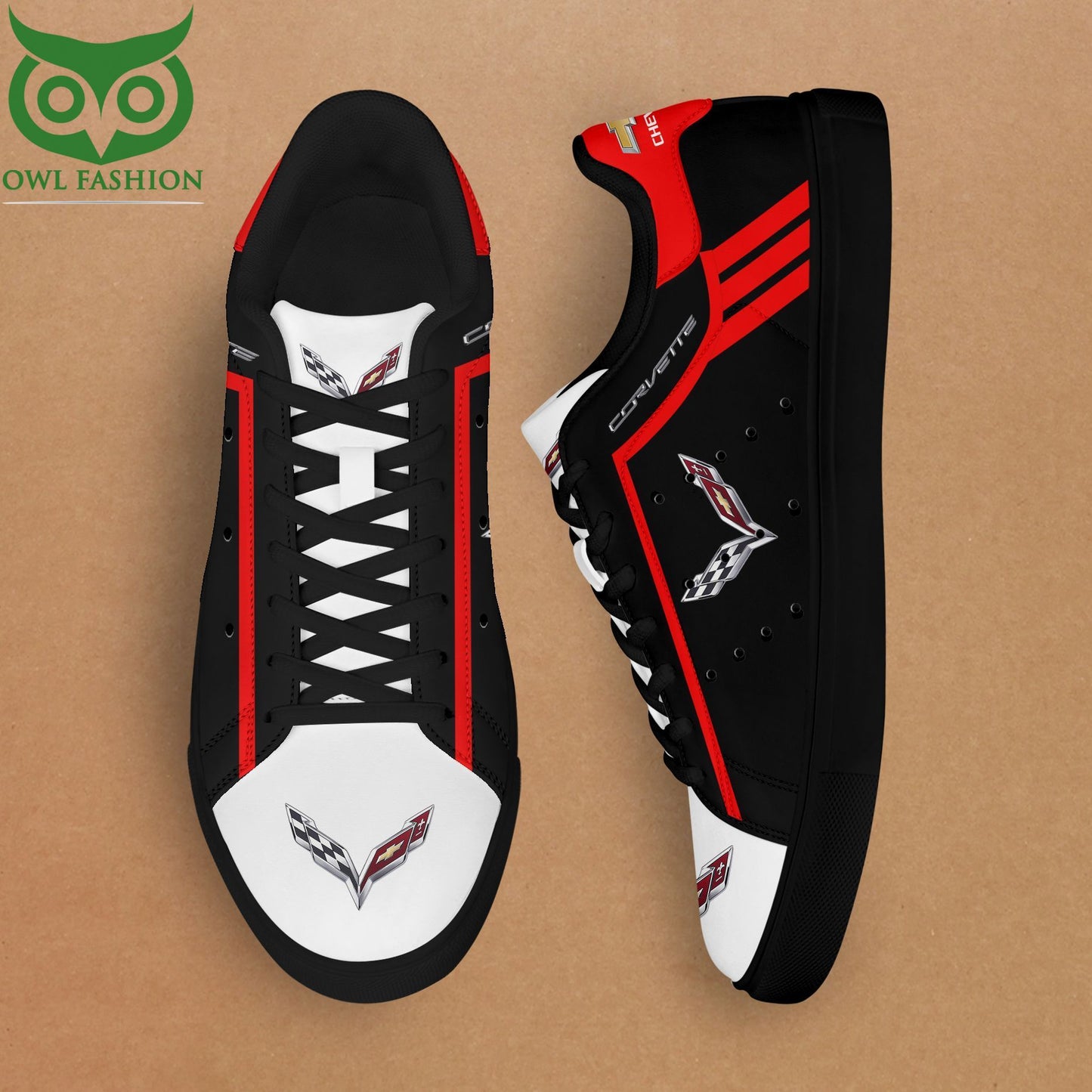 Ideafootwear Chevrolet Corvette Skate Stan Shoes Sneakes For Men And Women