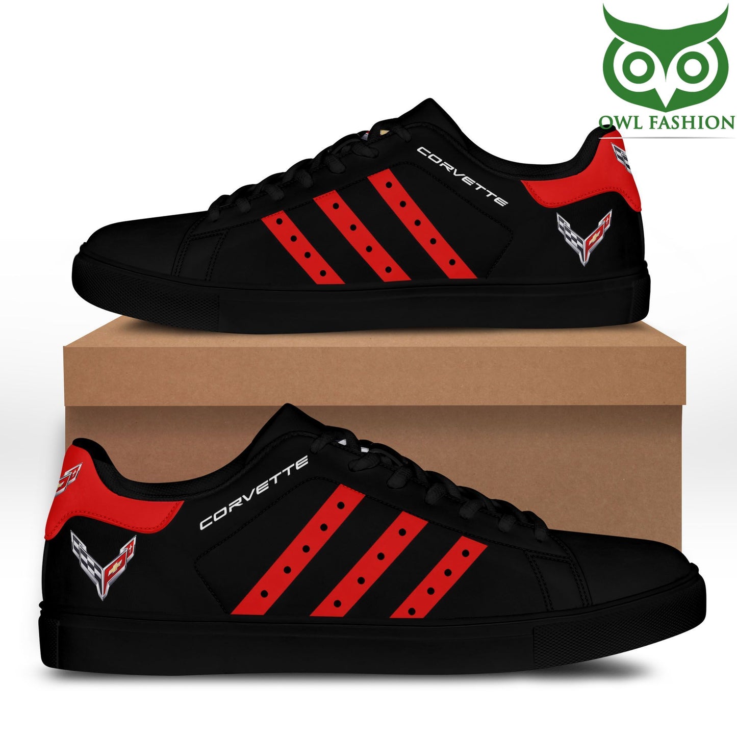 Ideafootwear Chevrolet Corvette Skate Stan Shoes Sneakes For Men And Women