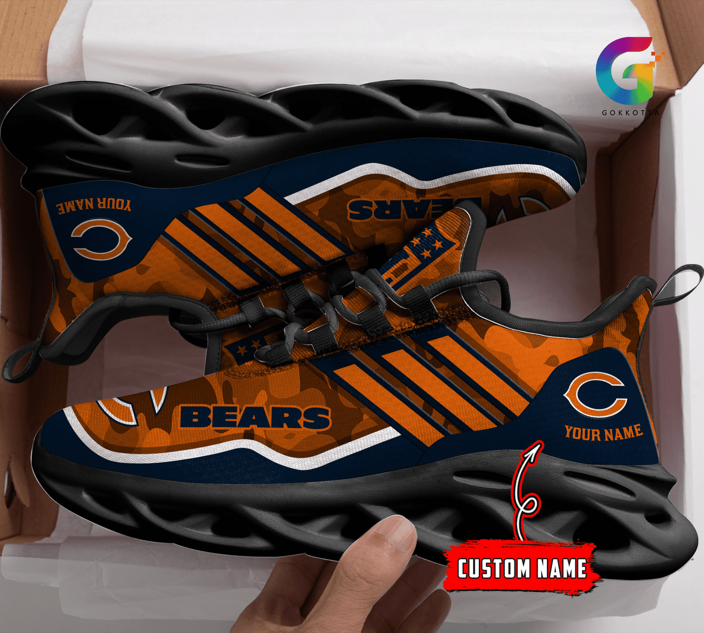Ideafootwear Chicago Bears Max Soul Shoes Sneakers For Men And Women
