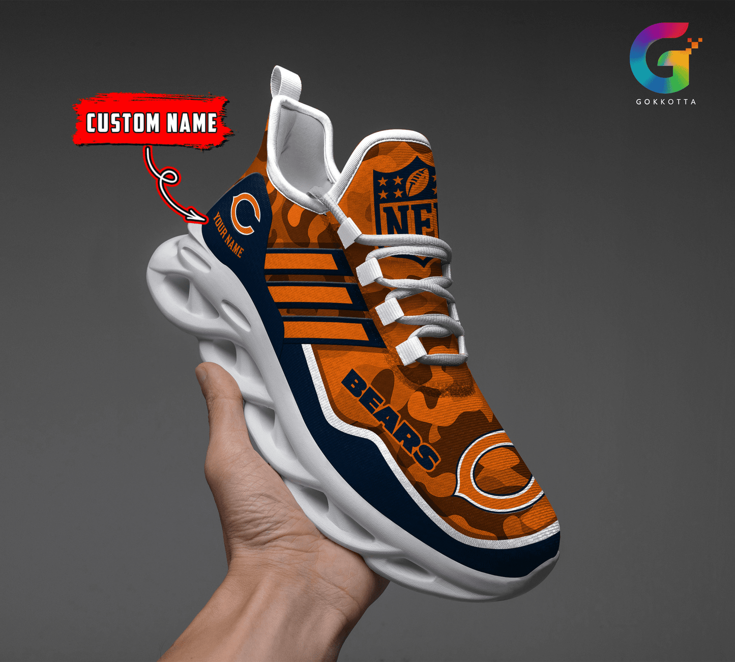 Ideafootwear Chicago Bears Max Soul Shoes Sneakers For Men And Women