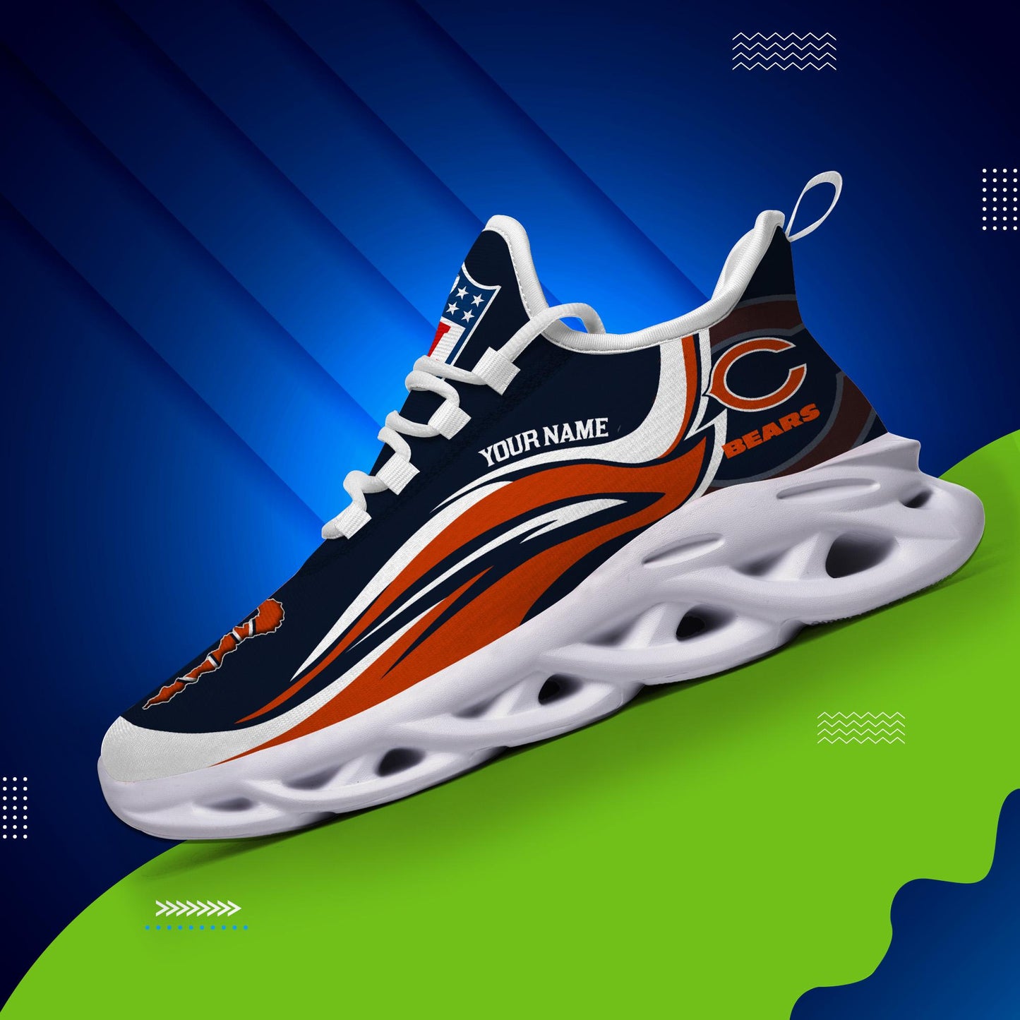 Ideafootwear Chicago Bears Max Soul Shoes Sneakers For Men And Women