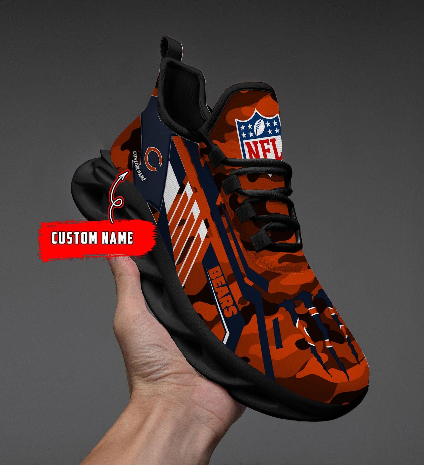 Ideafootwear Chicago Bears Max Soul Shoes Sneakers For Men And Women