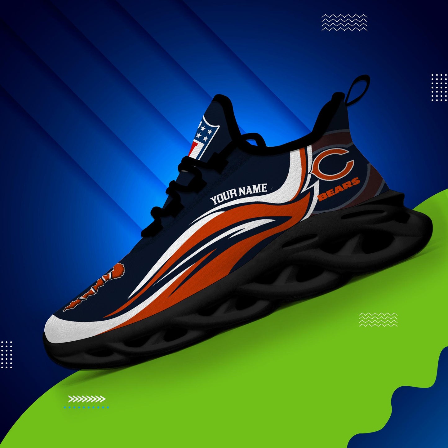 Ideafootwear Chicago Bears Max Soul Shoes Sneakers For Men And Women