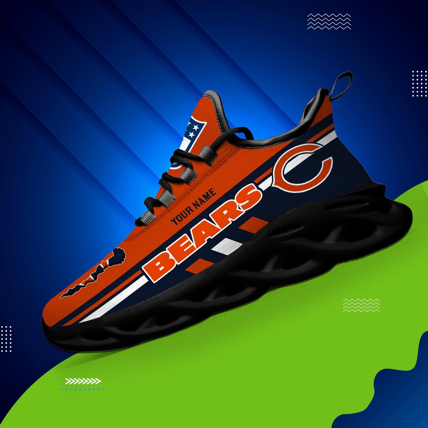 Ideafootwear Chicago Bears Max Soul Shoes Sneakers For Men And Women