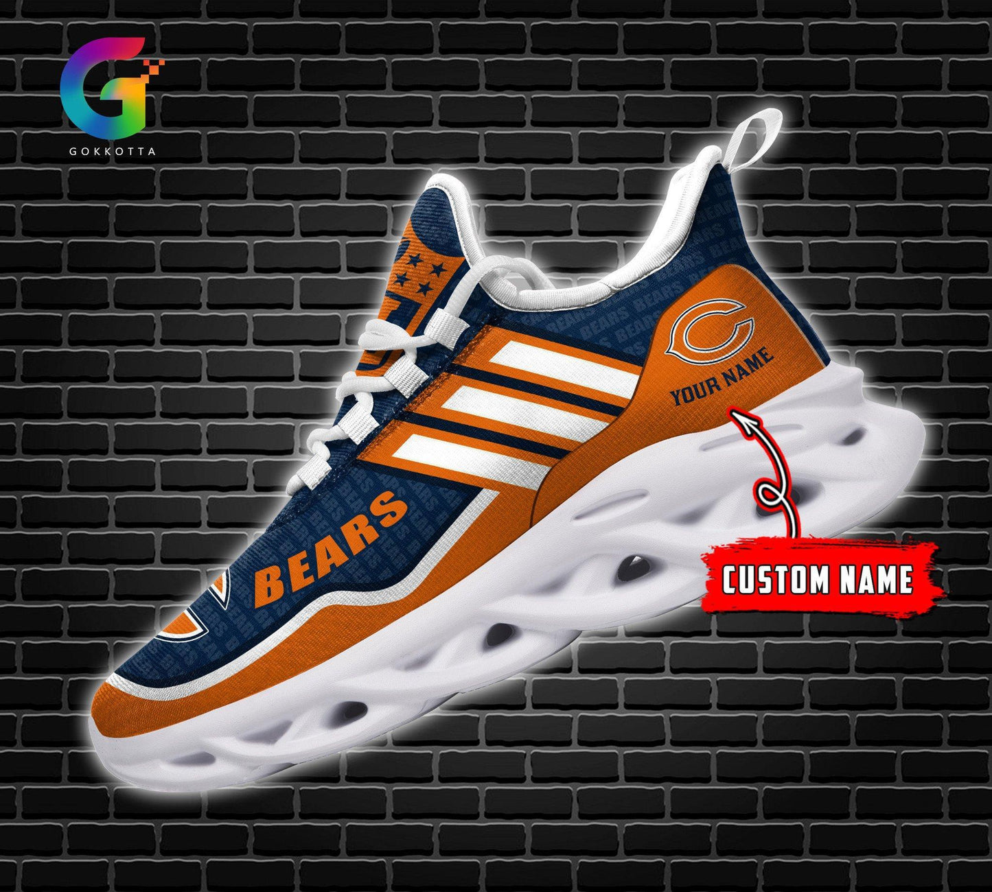 Ideafootwear Chicago Bears Max Soul Shoes Sneakers For Men And Women