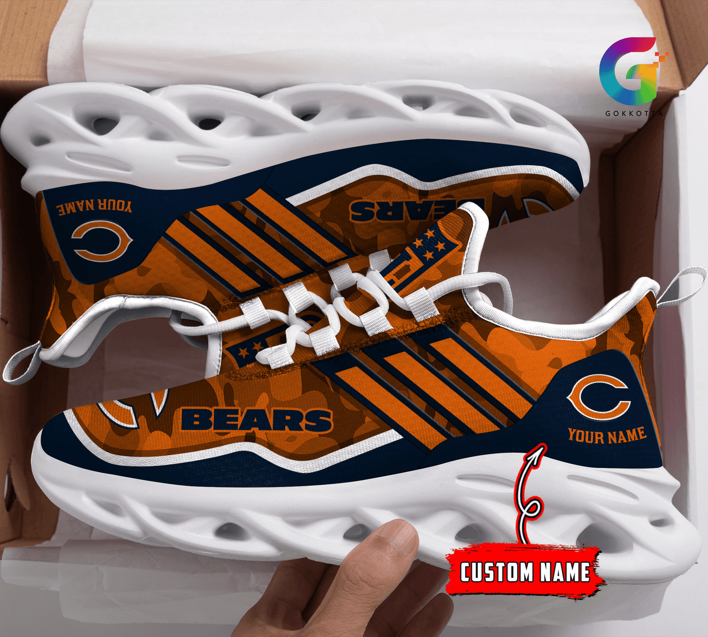 Ideafootwear Chicago Bears Max Soul Shoes Sneakers For Men And Women
