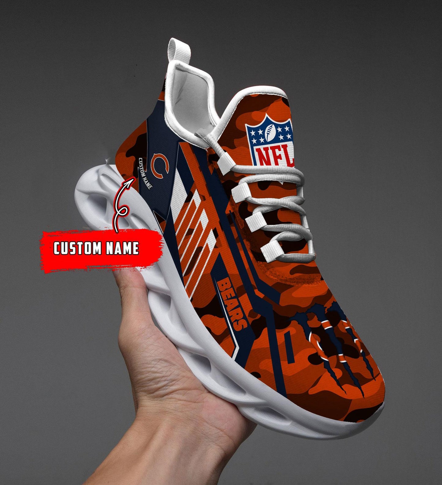 Ideafootwear Chicago Bears Max Soul Shoes Sneakers For Men And Women