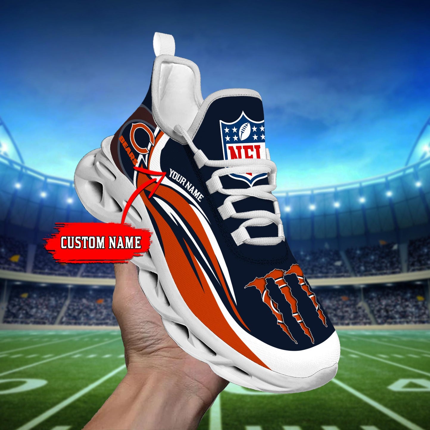 Ideafootwear Chicago Bears Max Soul Shoes Sneakers For Men And Women