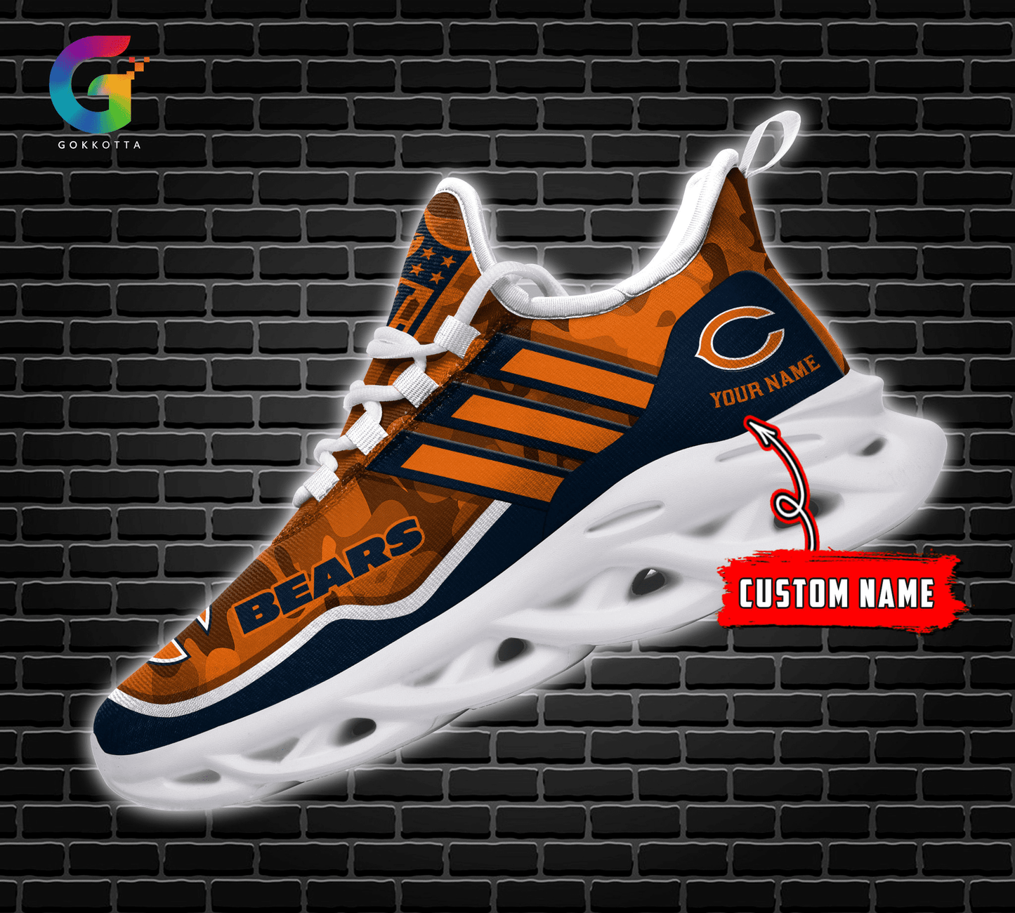 Ideafootwear Chicago Bears Max Soul Shoes Sneakers For Men And Women