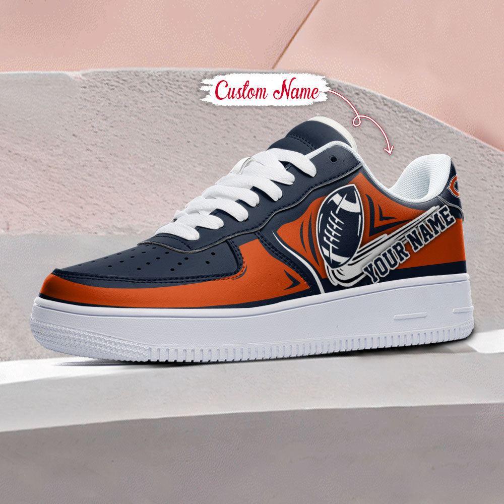 Ideafootwear Chicago Bears NFL Air Low-Top Sneakers Shoes For Men And Women