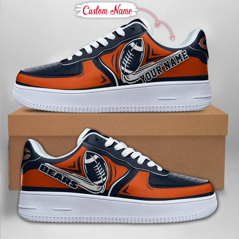 Ideafootwear Chicago Bears NFL Air Low-Top Sneakers Shoes For Men And Women
