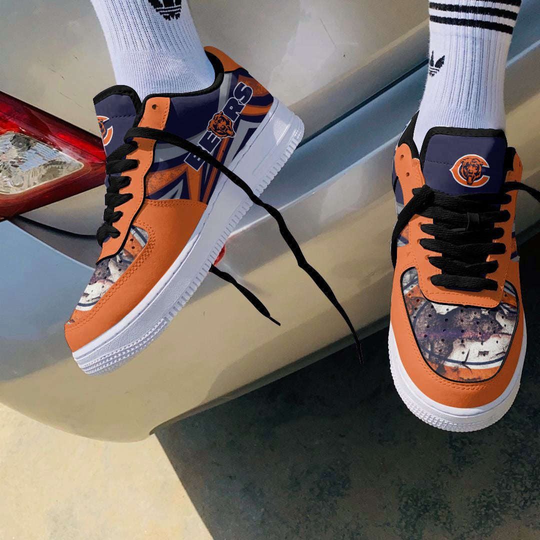Ideafootwear Chicago Bears NFL Air Low-Top Sneakers Shoes For Men And Women