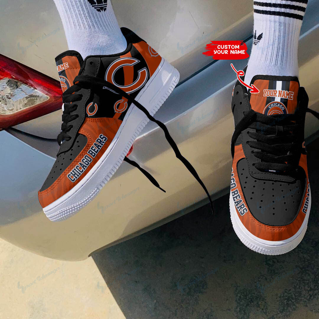 Ideafootwear Chicago Bears NFL Air Low-Top Sneakers Shoes For Men And Women