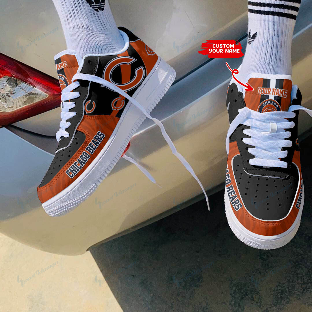 Ideafootwear Chicago Bears NFL Air Low-Top Sneakers Shoes For Men And Women