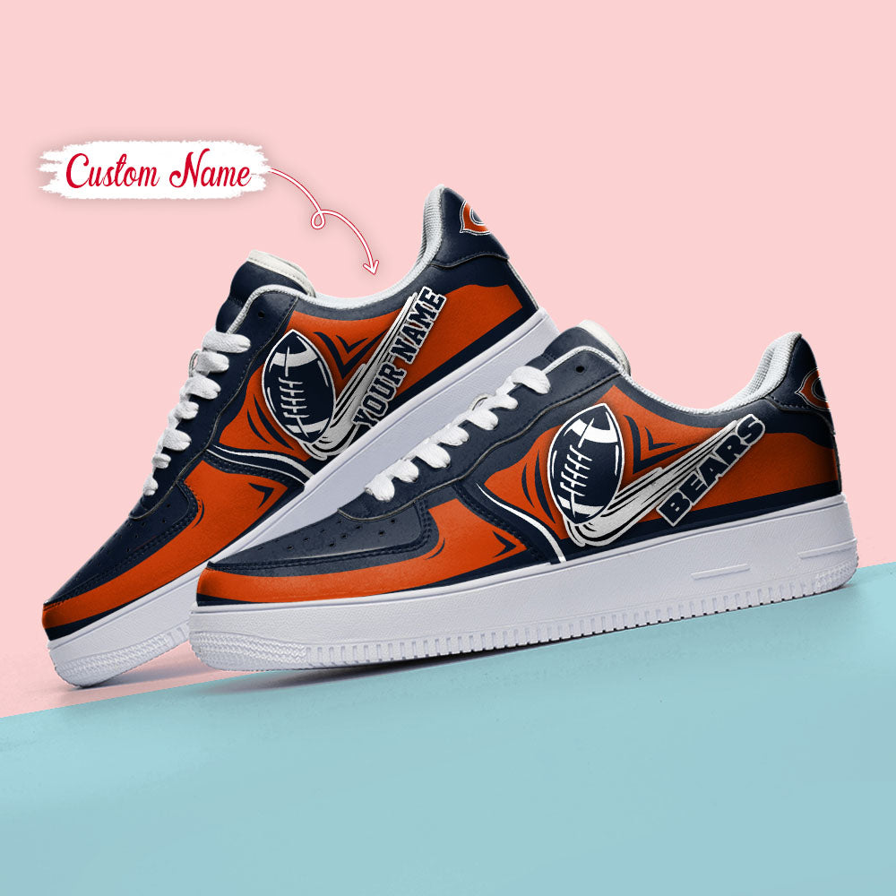 Ideafootwear Chicago Bears NFL Air Low-Top Sneakers Shoes For Men And Women
