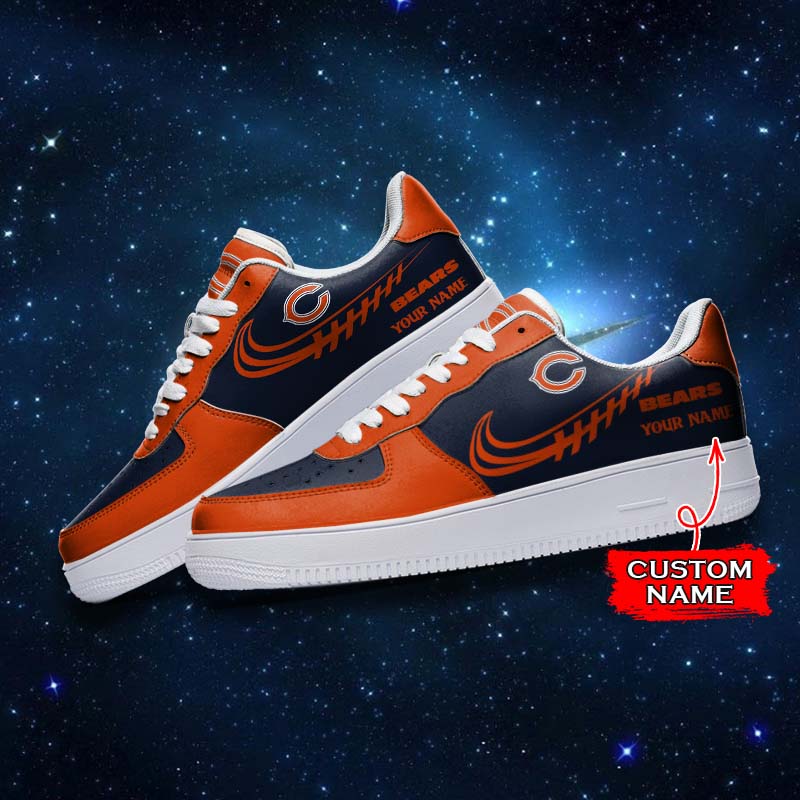 Ideafootwear Chicago Bears NFL Air Low-Top Sneakers Shoes For Men And Women