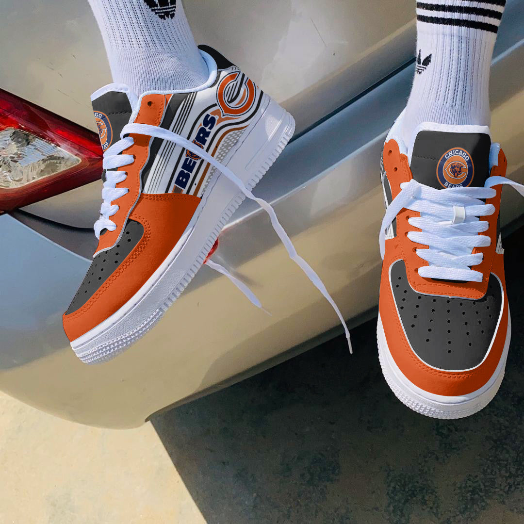 Ideafootwear Chicago Bears NFL Air Low-Top Sneakers Shoes For Men And Women