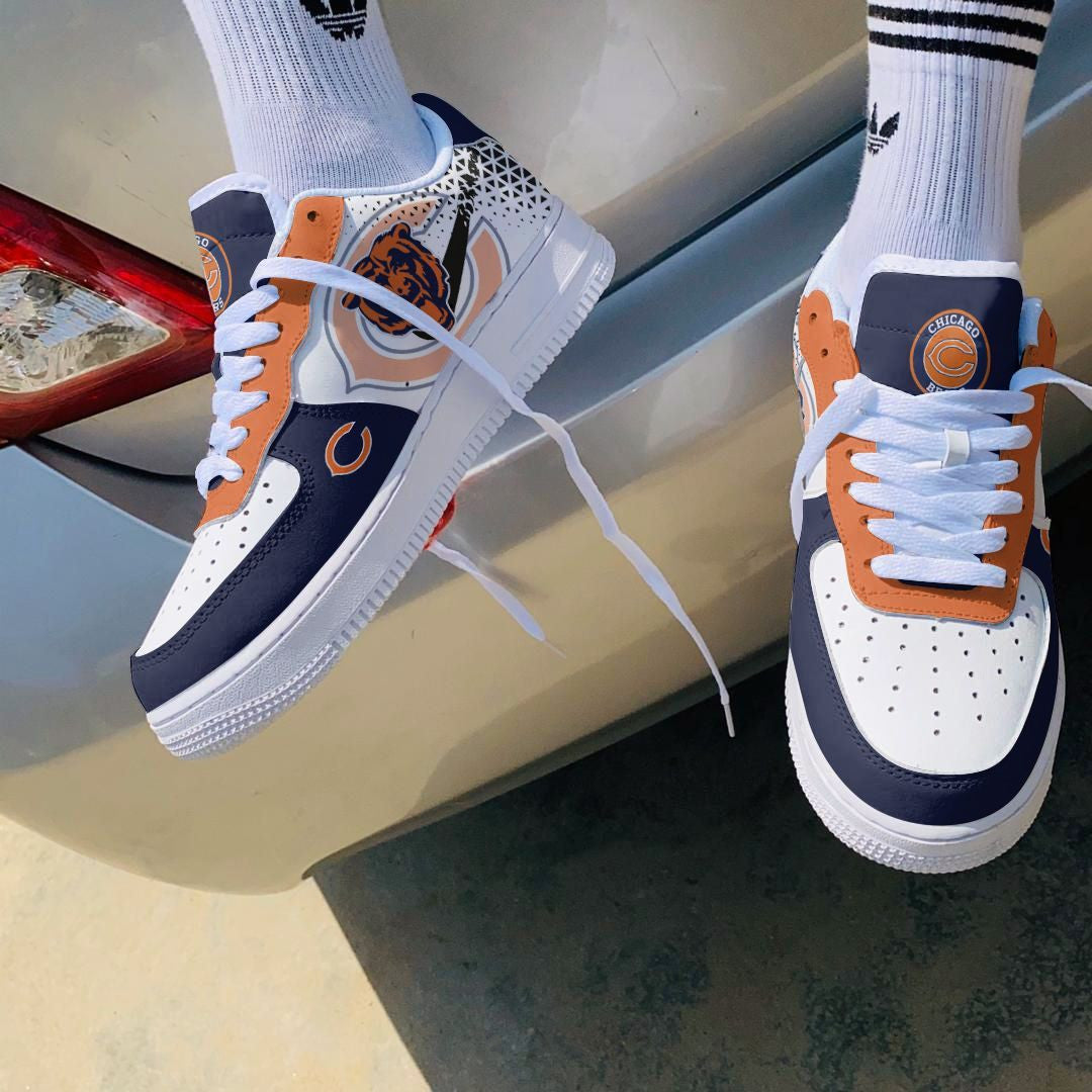 Ideafootwear Chicago Bears NFL Air Low-Top Sneakers Shoes For Men And Women