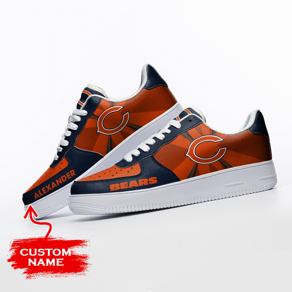 Ideafootwear Chicago Bears NFL Air Low-Top Sneakers Shoes For Men And Women