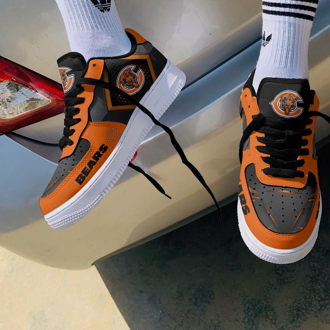 Ideafootwear Chicago Bears NFL Air Low-Top Sneakers Shoes For Men And Women