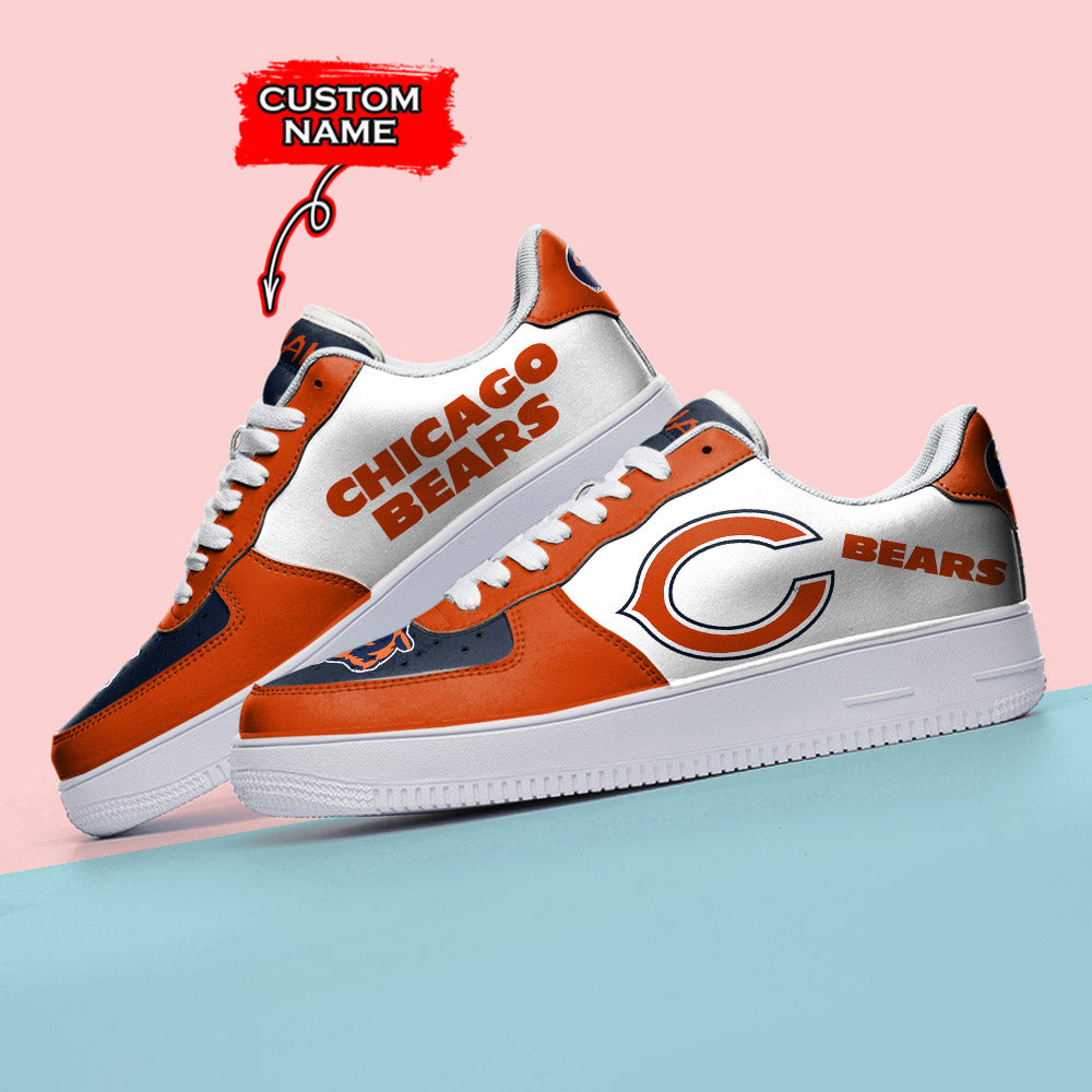 Ideafootwear Chicago Bears NFL Air Low-Top Sneakers Shoes For Men And Women