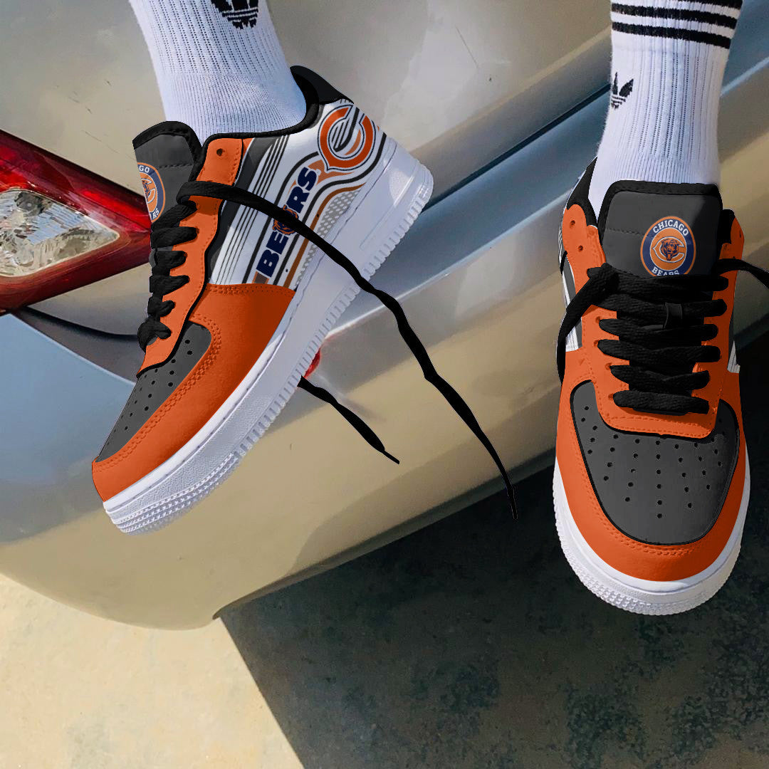Ideafootwear Chicago Bears NFL Air Low-Top Sneakers Shoes For Men And Women