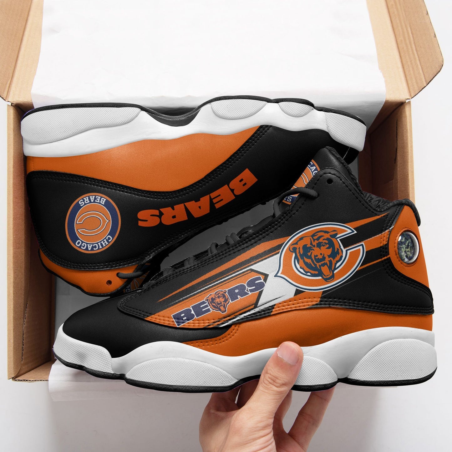 Ideafootwear Chicago Bears NFL AJ13 Sneakers Shoes For Men And Women