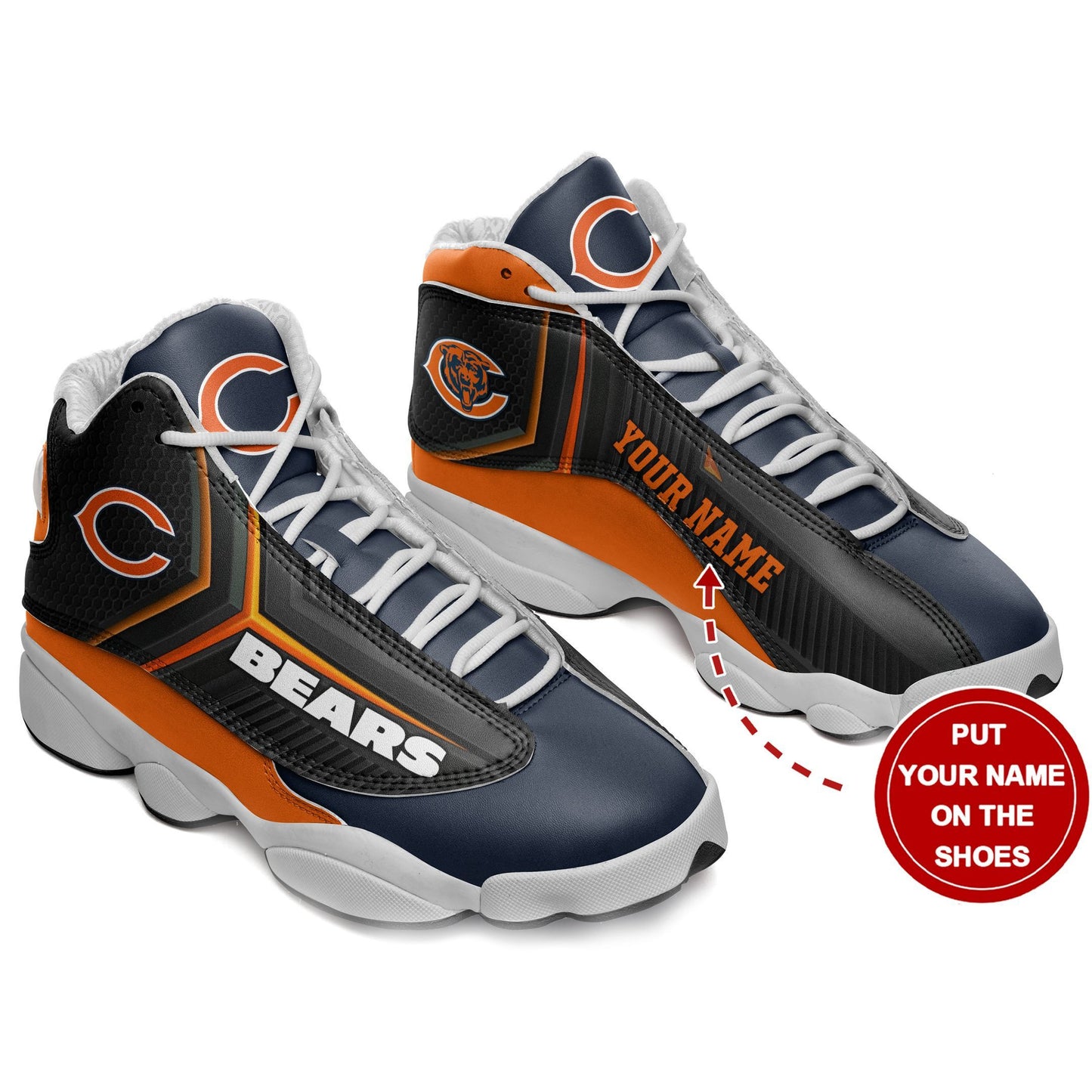 Ideafootwear Chicago Bears NFL AJ13 Sneakers Shoes For Men And Women