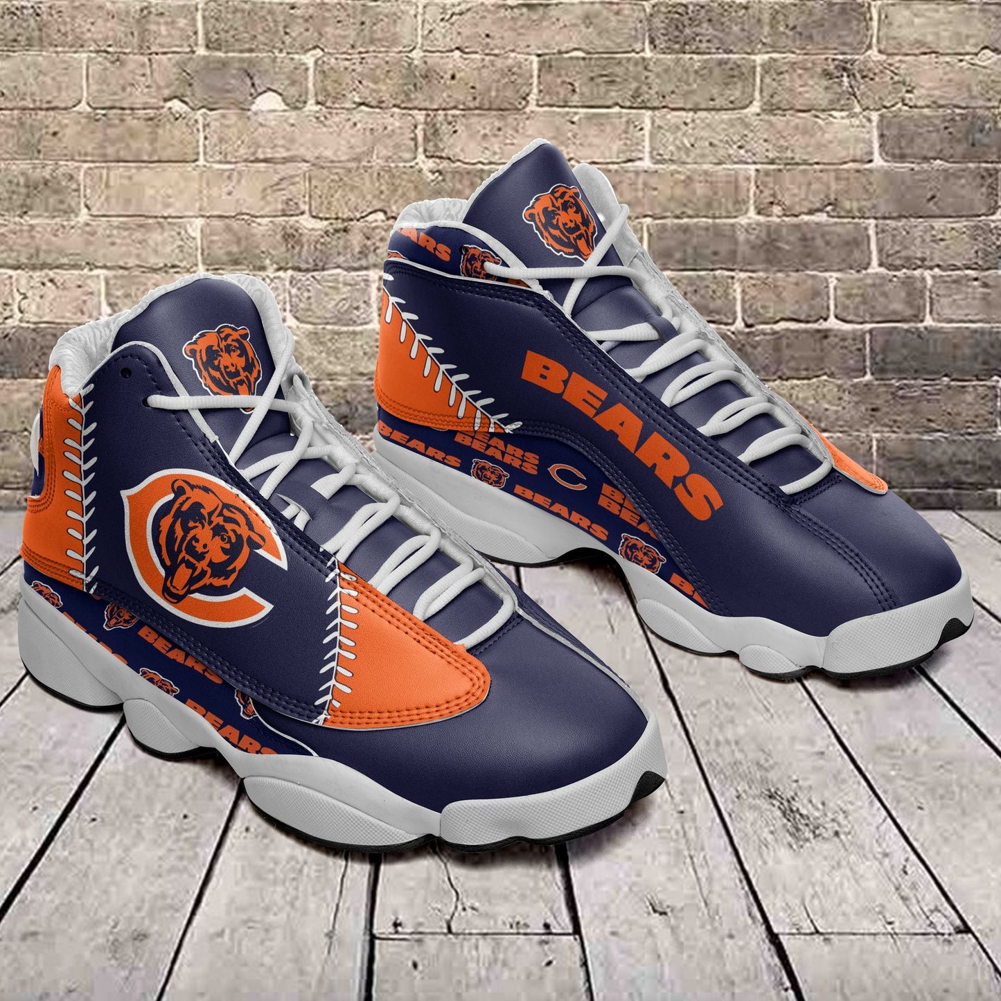 Ideafootwear Chicago Bears NFL AJ13 Sneakers Shoes For Men And Women