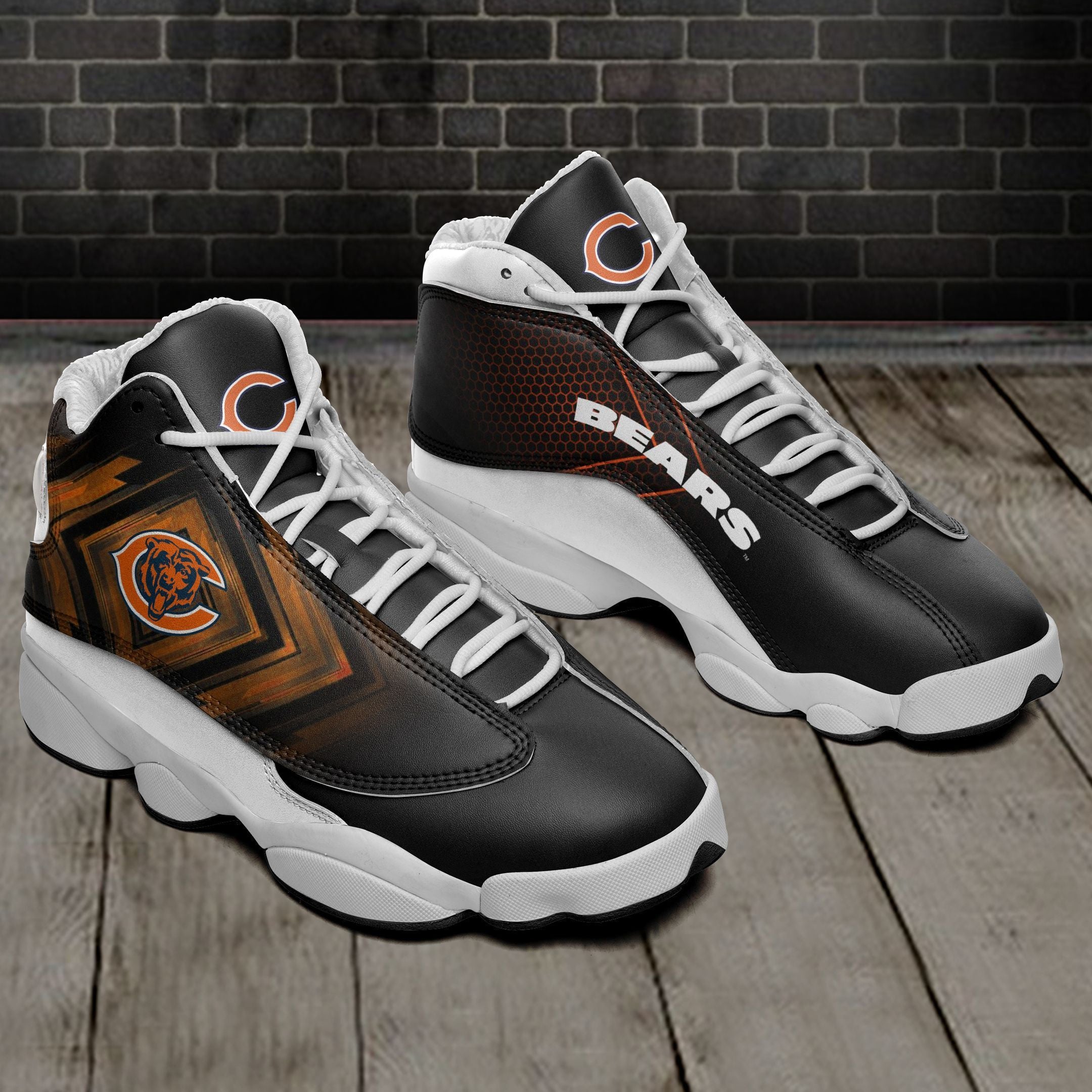 Ideafootwear Chicago Bears NFL AJ13 Sneakers Shoes For Men And Women