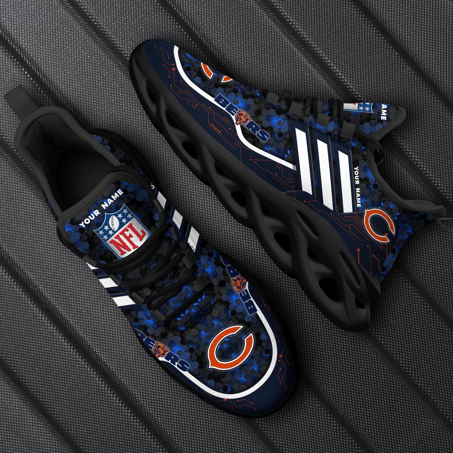 Ideafootwear Chicago Bears NFL Max Soul Shoes Sneakers For Men And Women