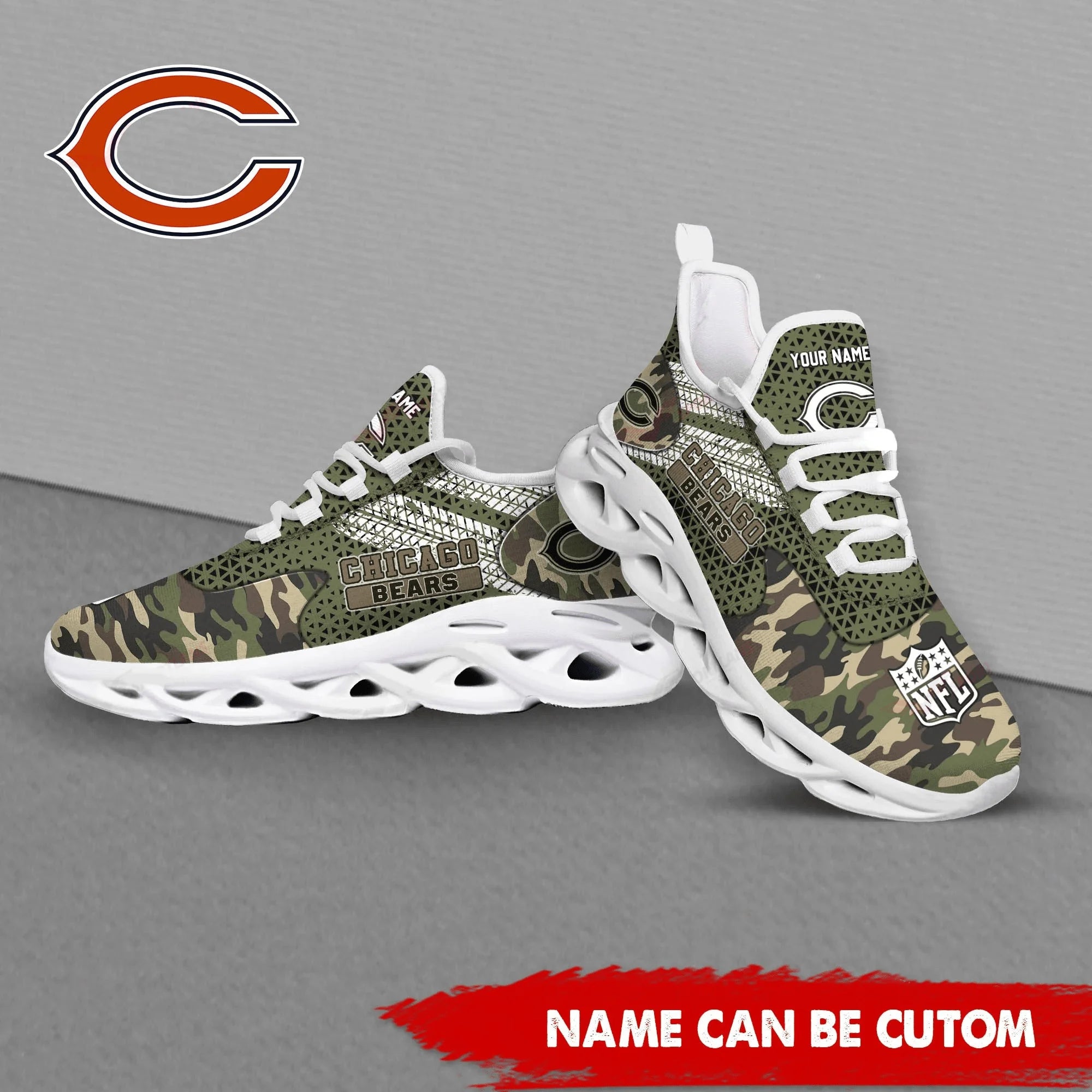 Ideafootwear Chicago Bears NFL Max Soul Shoes Sneakers For Men And Women