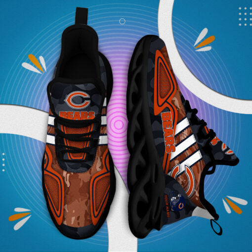 Ideafootwear Chicago Bears NFL Max Soul Shoes Sneakers For Men And Women