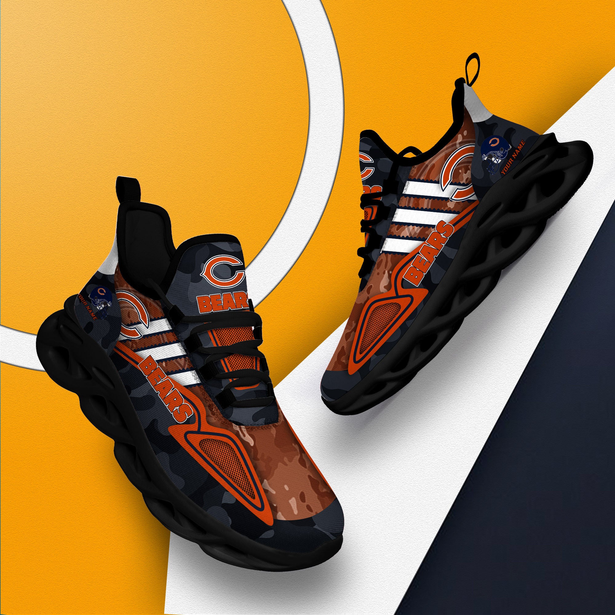 Ideafootwear Chicago Bears NFL Max Soul Shoes Sneakers For Men And Women