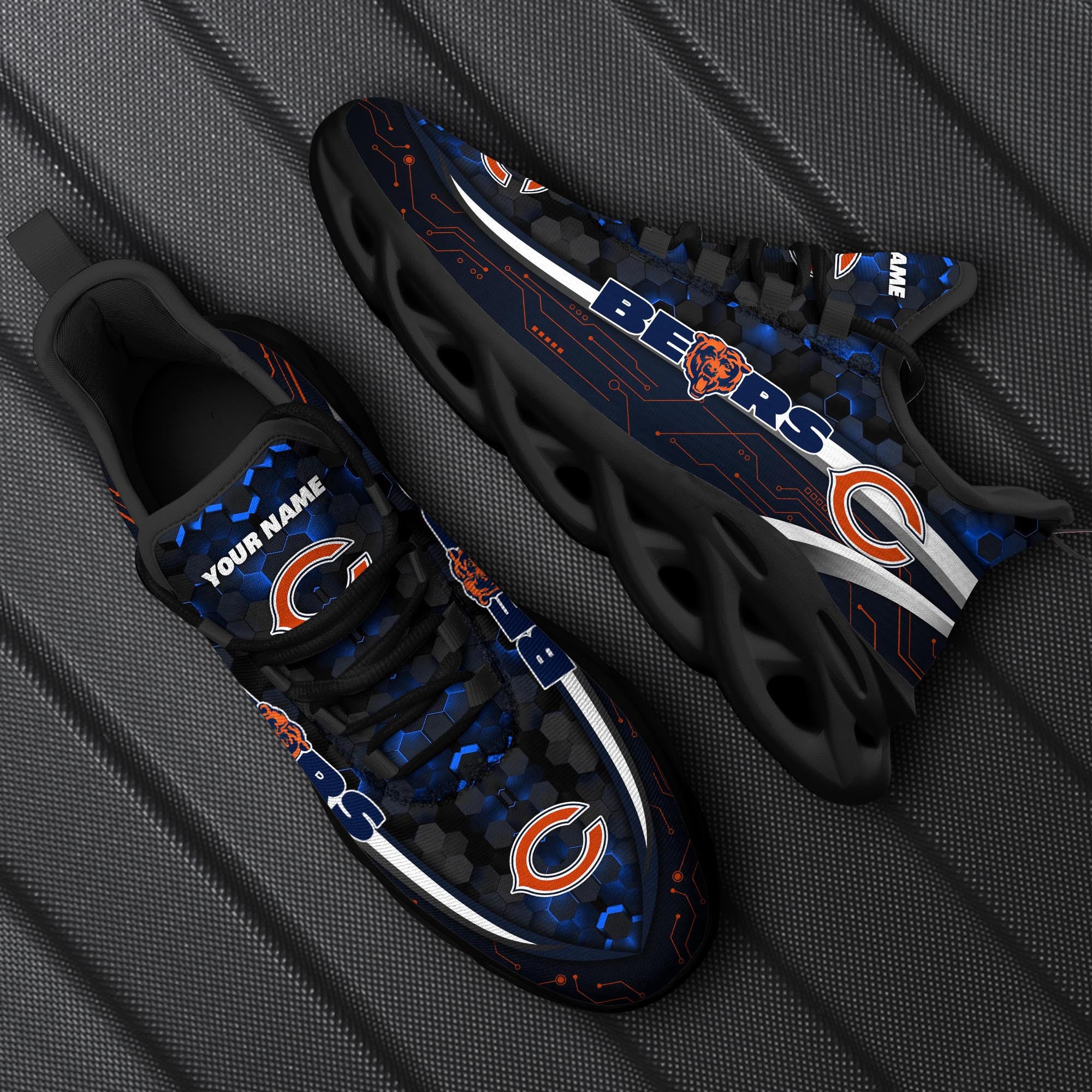 Ideafootwear Chicago Bears NFL Max Soul Shoes Sneakers For Men And Women