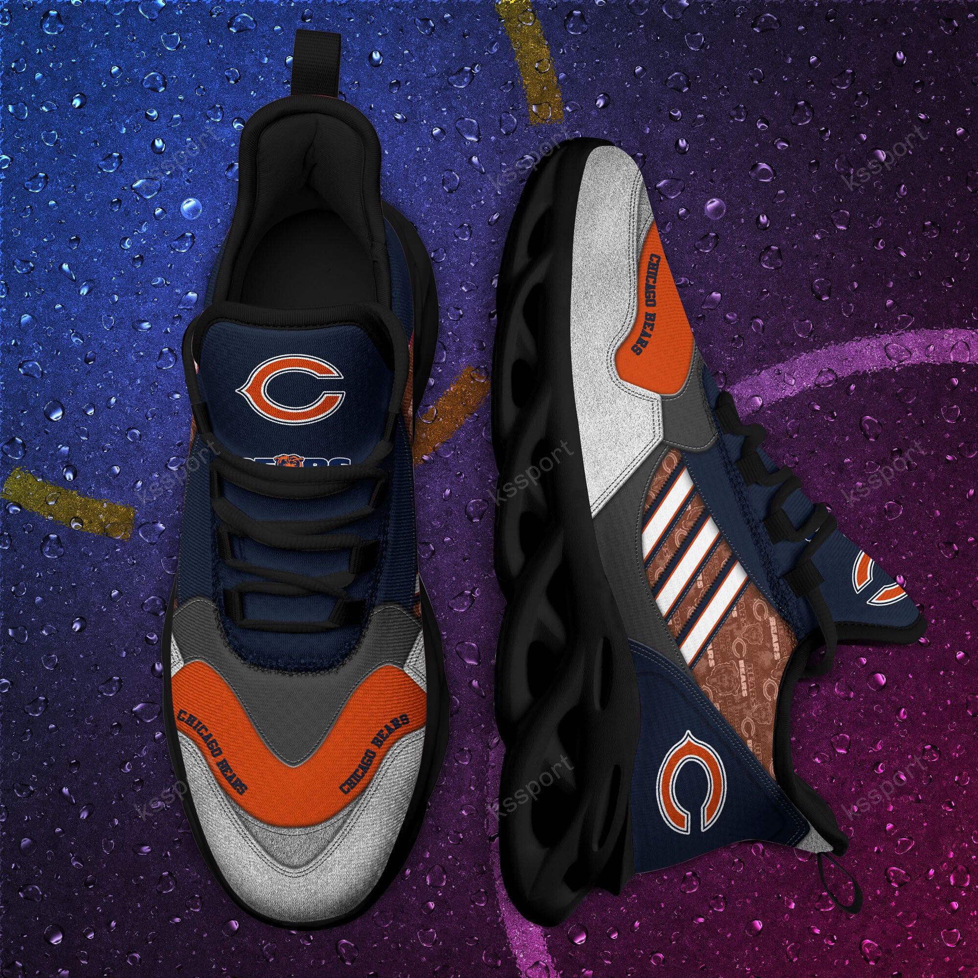Ideafootwear Chicago Bears NFL Max Soul Shoes Sneakers For Men And Women