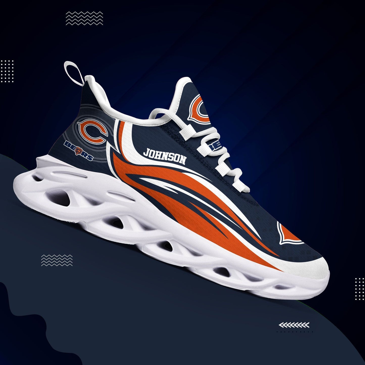 Ideafootwear Chicago Bears NFL Max Soul Shoes Sneakers For Men And Women