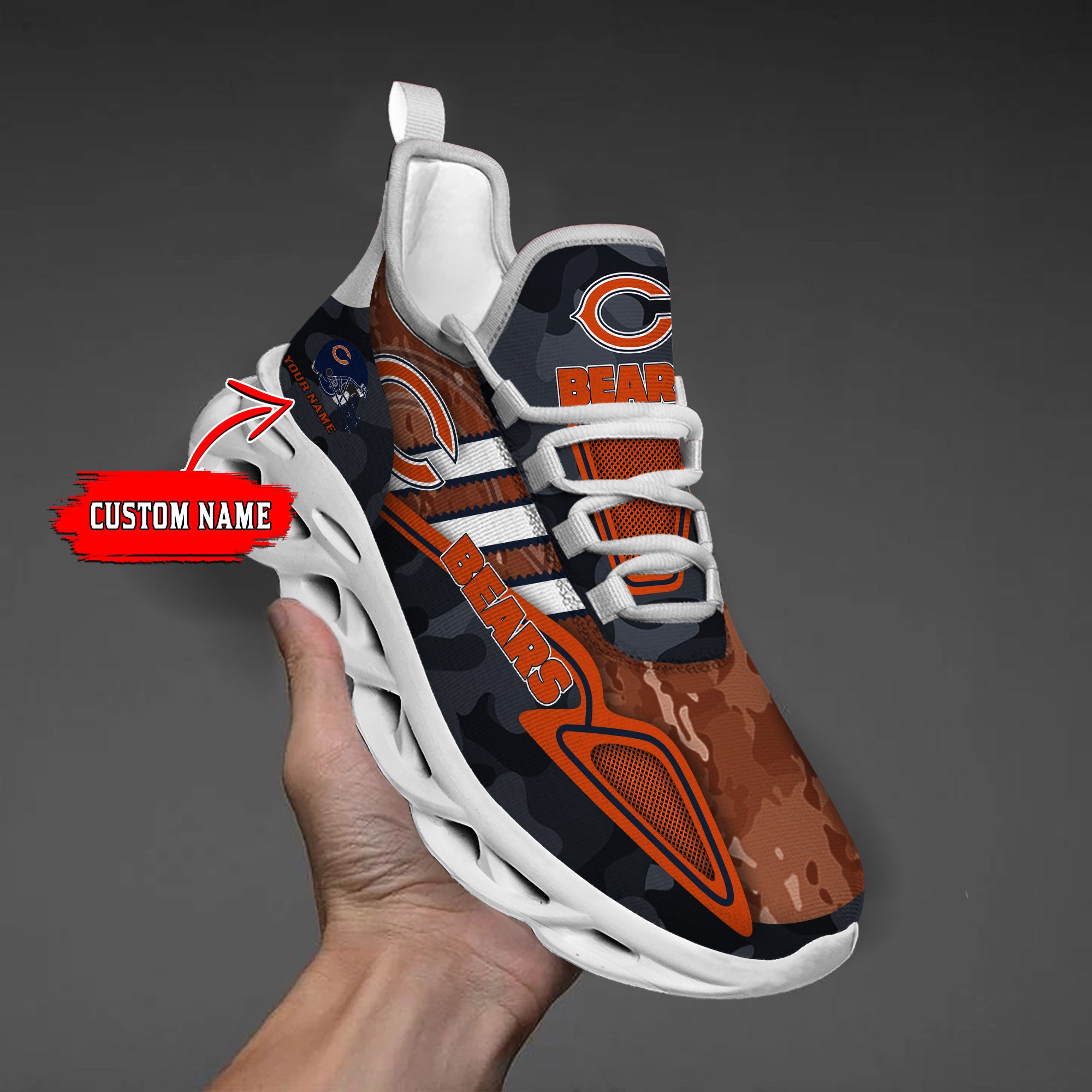 Ideafootwear Chicago Bears NFL Max Soul Shoes Sneakers For Men And Women