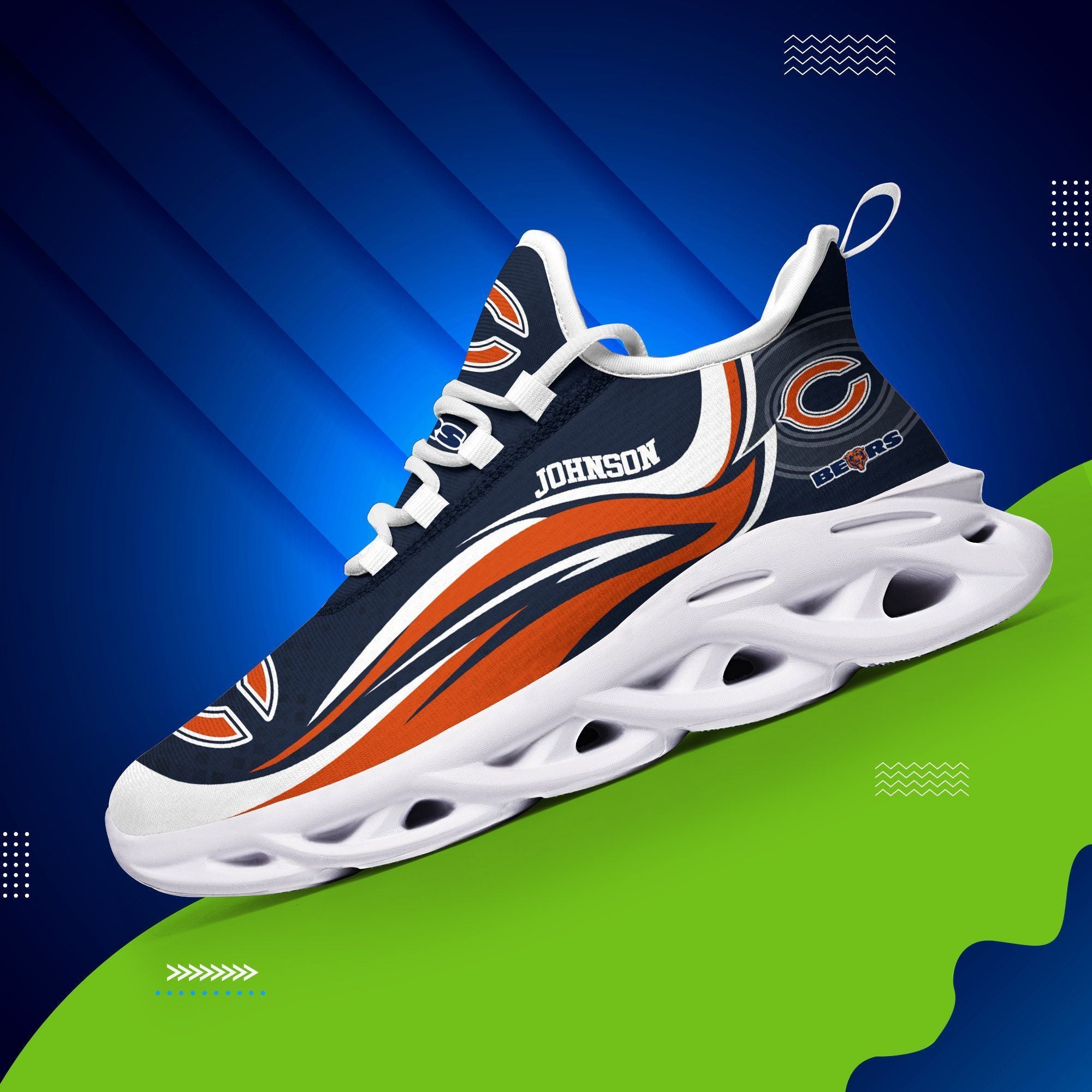 Ideafootwear Chicago Bears NFL Max Soul Shoes Sneakers For Men And Women