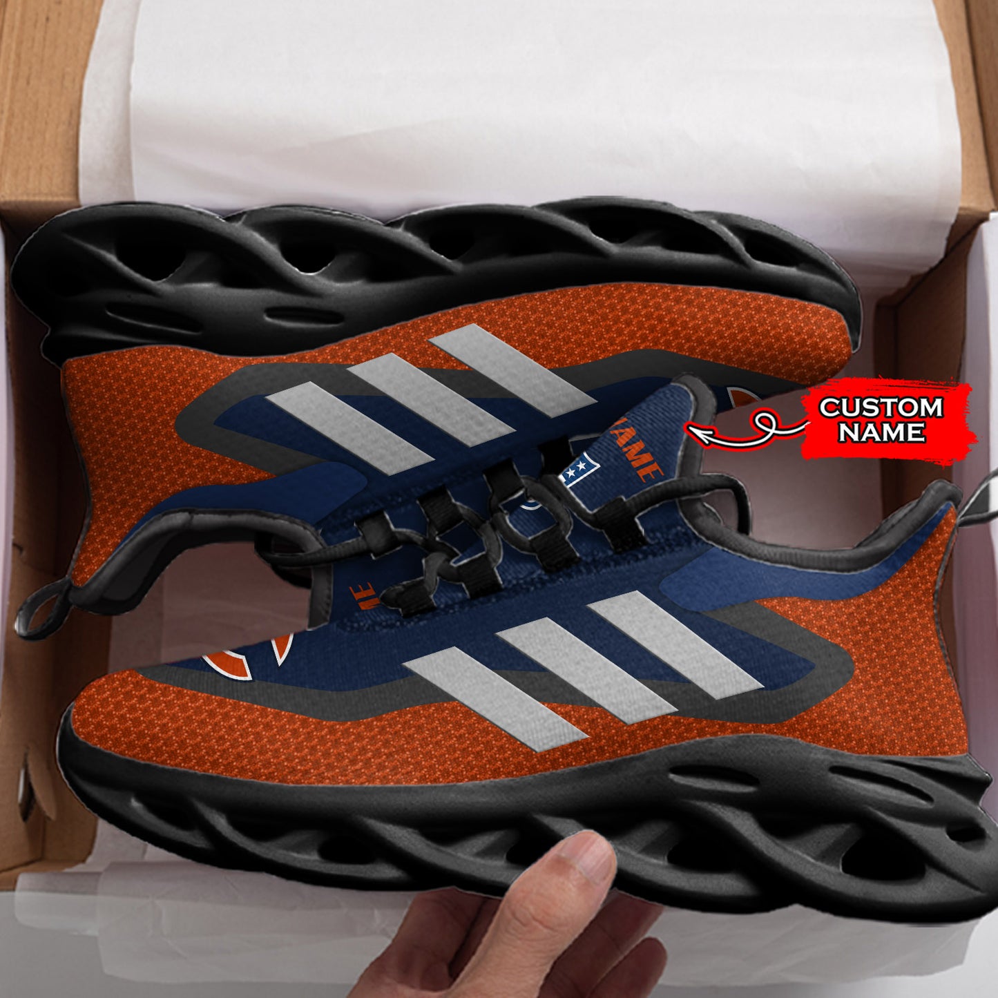 Ideafootwear Chicago Bears NFL Max Soul Shoes Sneakers For Men And Women