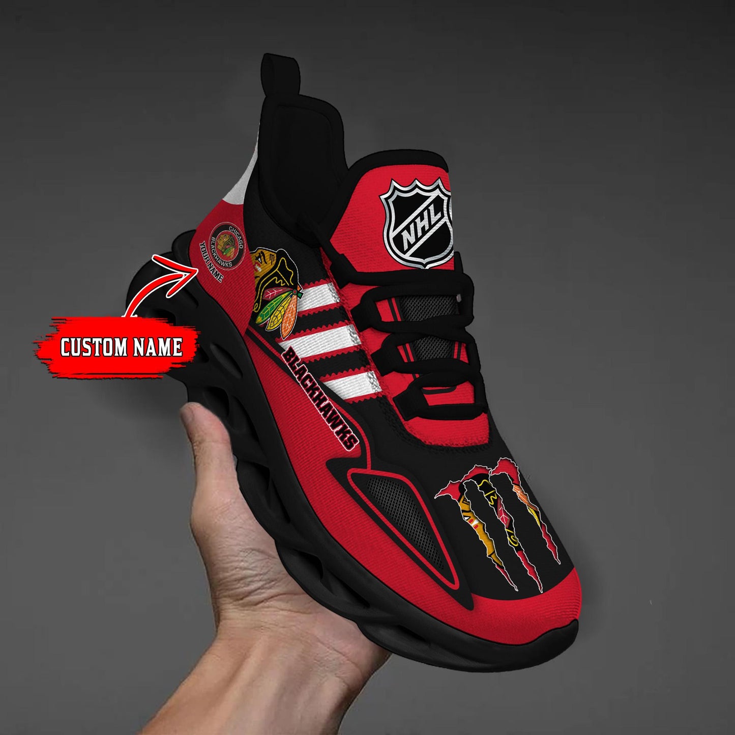 Ideafootwear Chicago Blackhawks Max Soul Shoes Sneakers For Men And Women