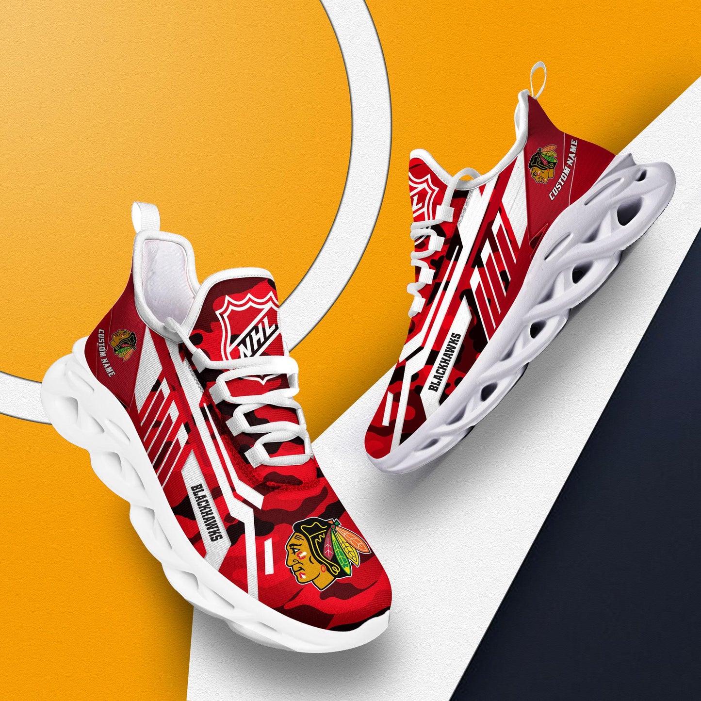 Ideafootwear Chicago Blackhawks Max Soul Shoes Sneakers For Men And Women