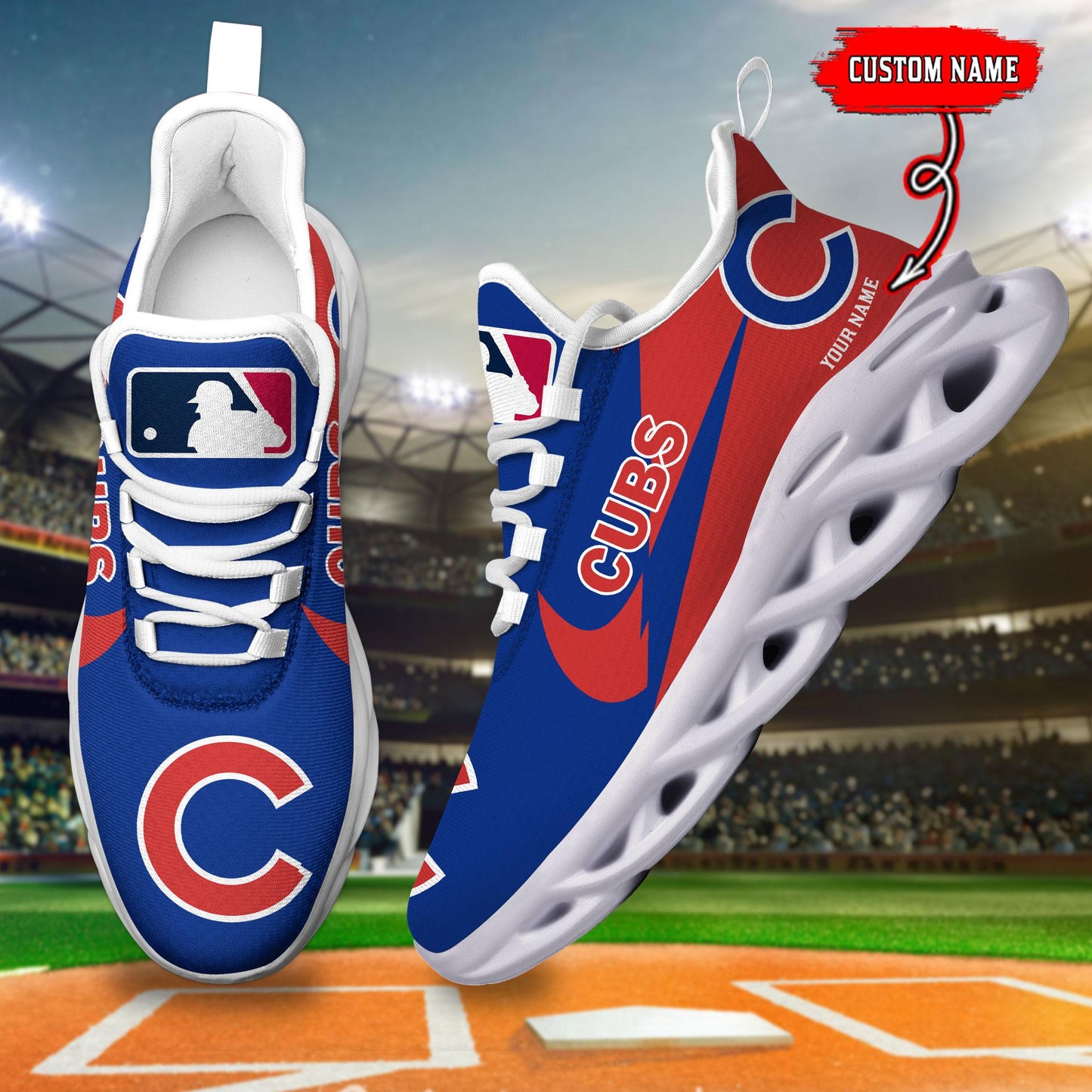 Ideafootwear Chicago Cubs Max Soul Shoes Sneakers For Men And Women