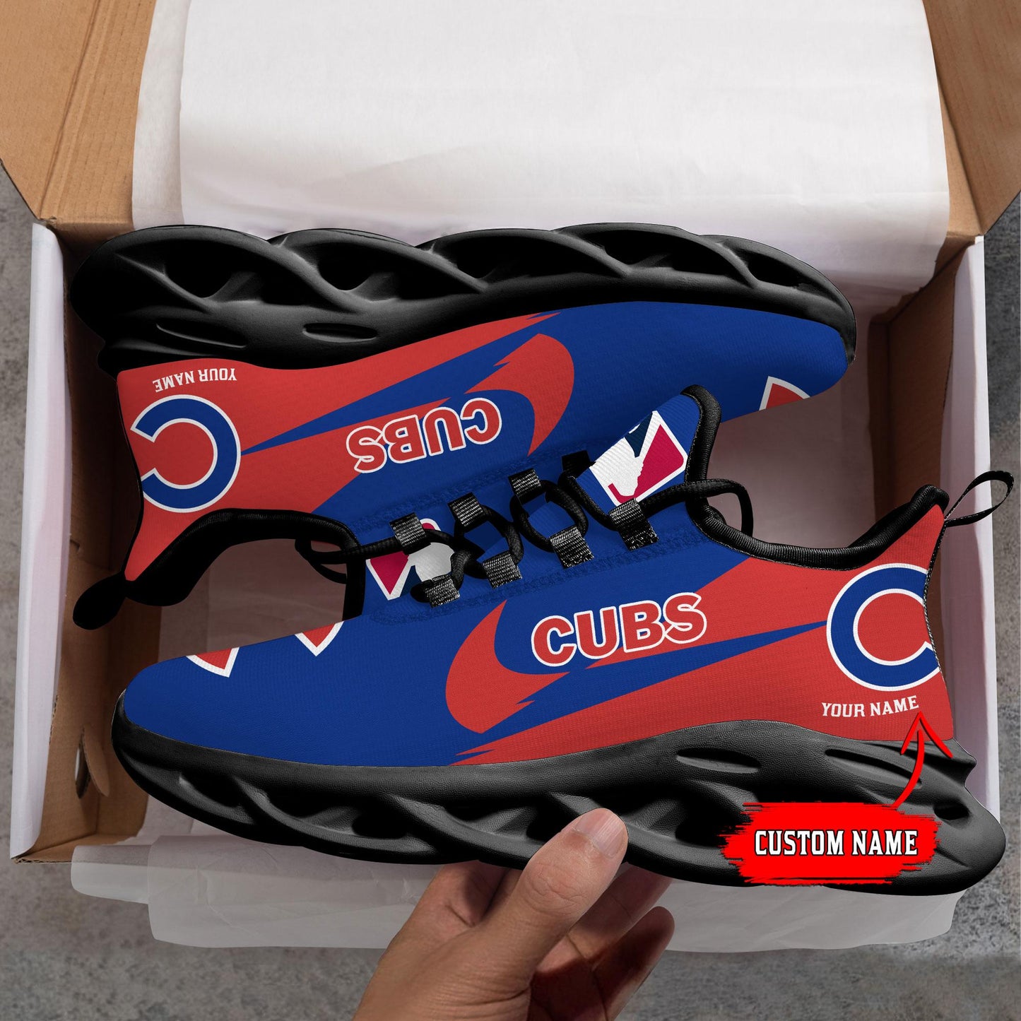 Ideafootwear Chicago Cubs Max Soul Shoes Sneakers For Men And Women