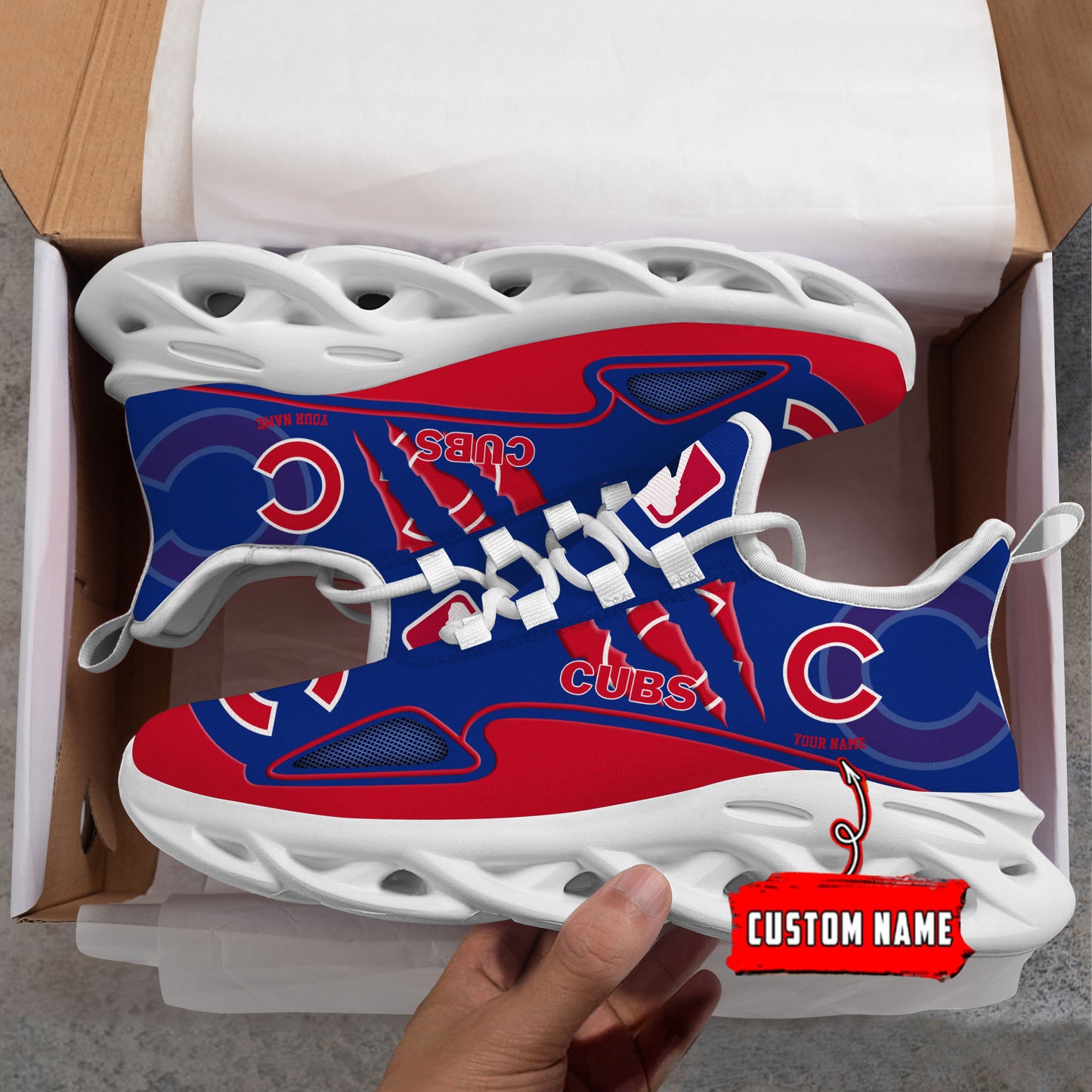 Ideafootwear Chicago Cubs Max Soul Shoes Sneakers For Men And Women