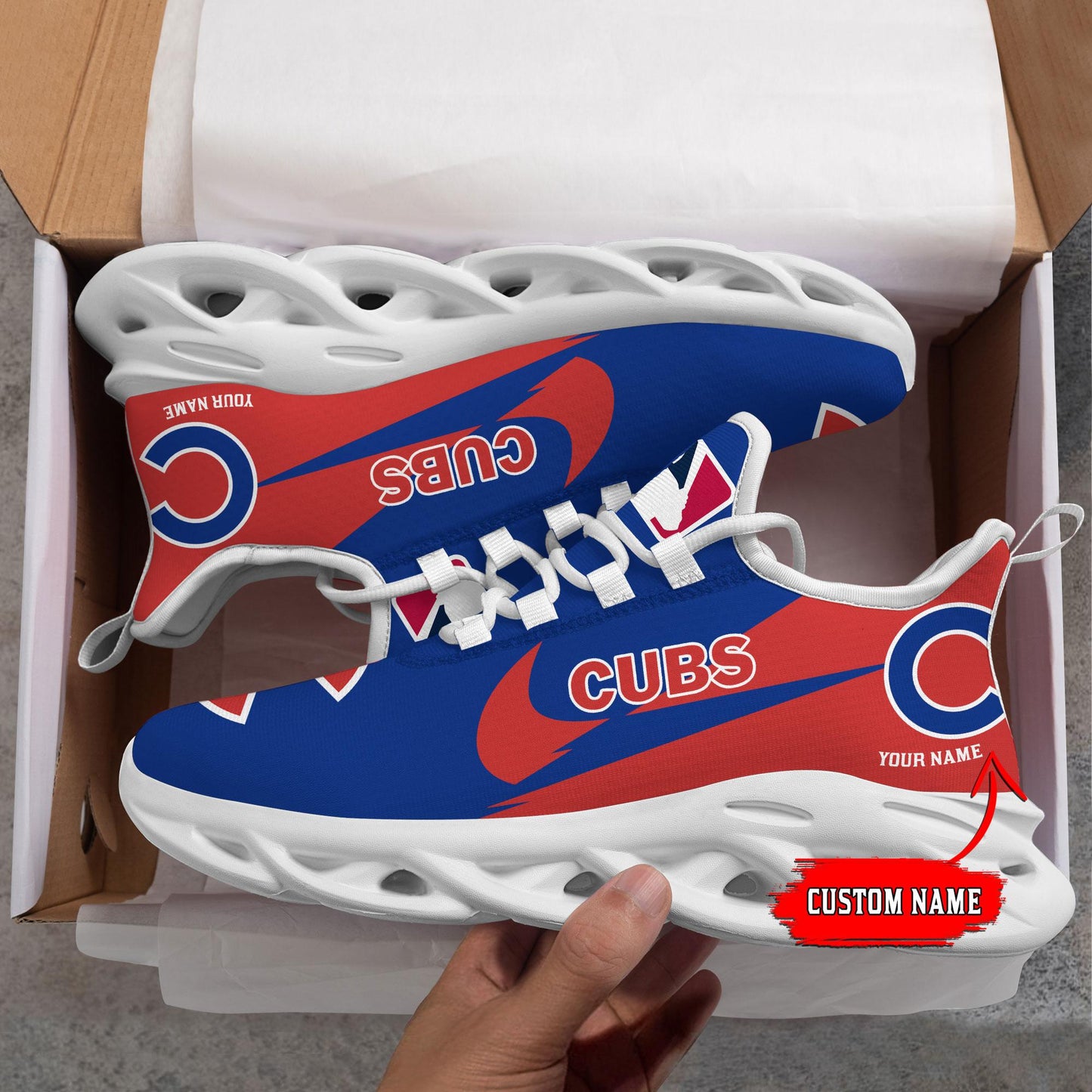 Ideafootwear Chicago Cubs Max Soul Shoes Sneakers For Men And Women