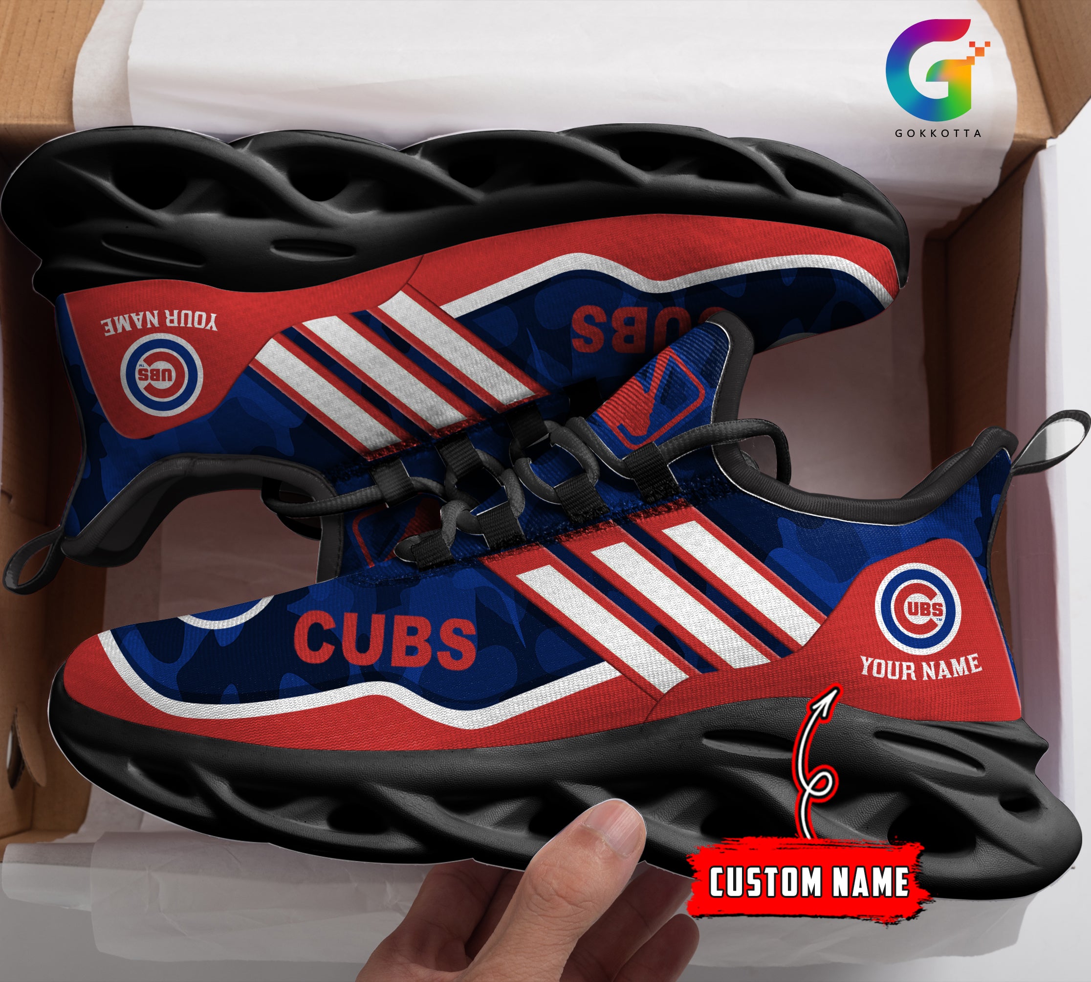 Ideafootwear Chicago Cubs MLB Max Soul Shoes Sneakers For Men And Women