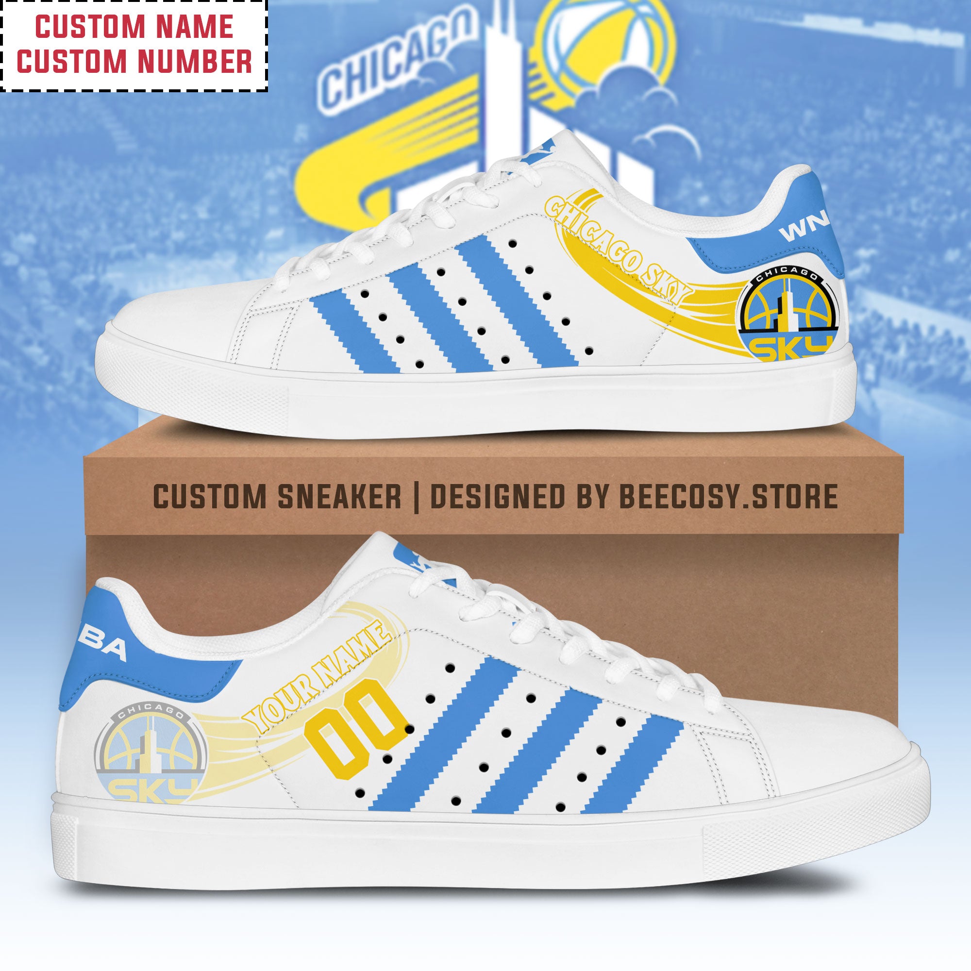 Ideafootwear Chicago Sky Skate Stan Shoes Sneakes For Men And Women