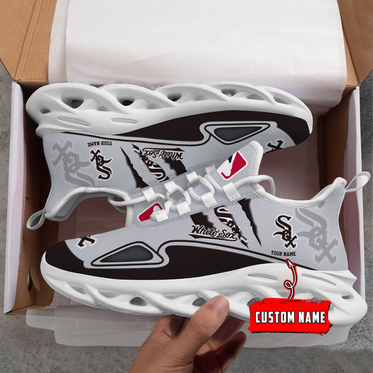 Ideafootwear Chicago White Sox Max Soul Shoes Sneakers For Men And Women